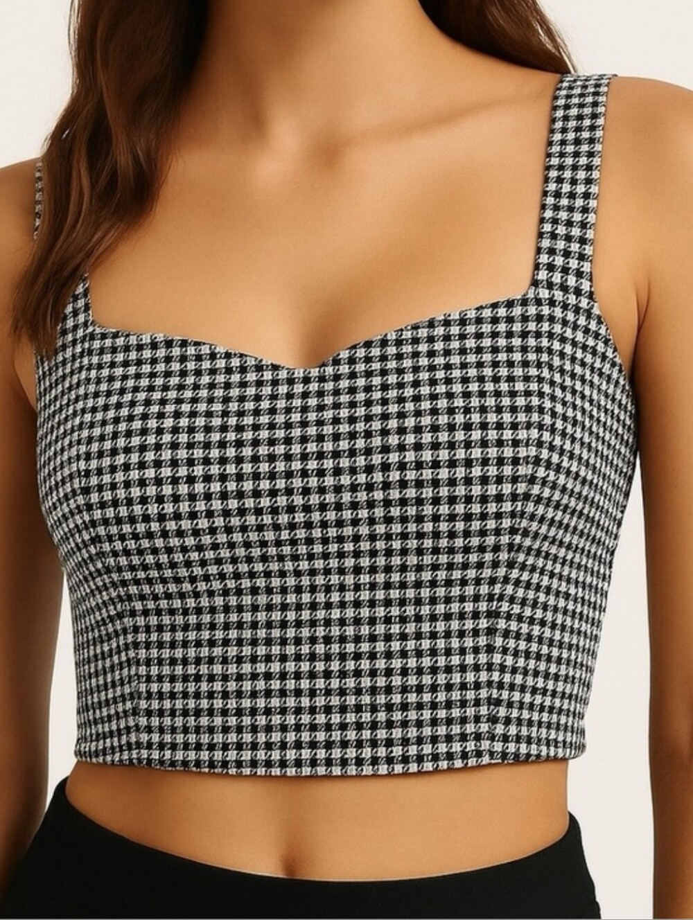 Abercrombie & Fitch Houndstooth Crop Top Sz Small
